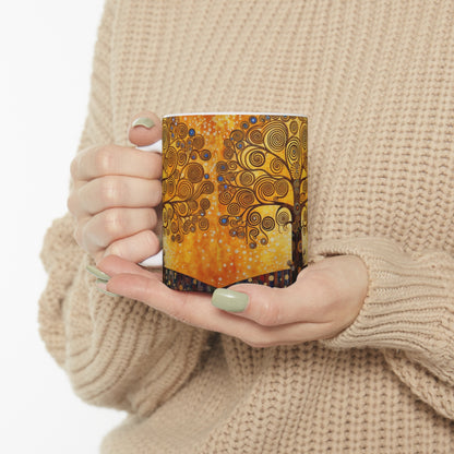 Ceramic Mug: The Tree of Life Delight - A Fusion of Art and Eternity in Your Hands