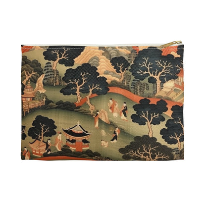 Tapestry Treasures: Japanese-inspired Accessory Pouch for Art Lovers