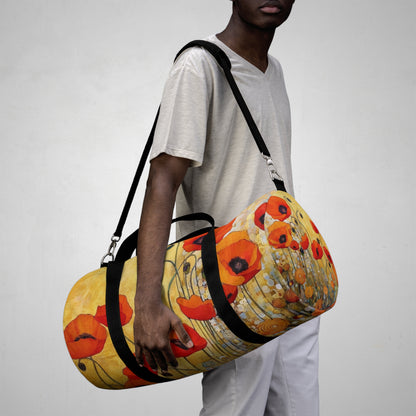 Elevate Your Style: Duffel Bag Adorned with Gustav Klimt's Poppies