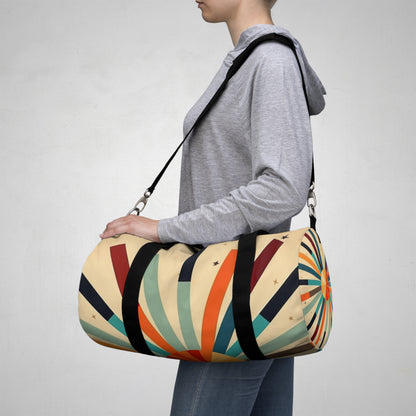 Vintage Fashion Revival: Step back in Time with our Starburst Candy Colored Duffel Bag