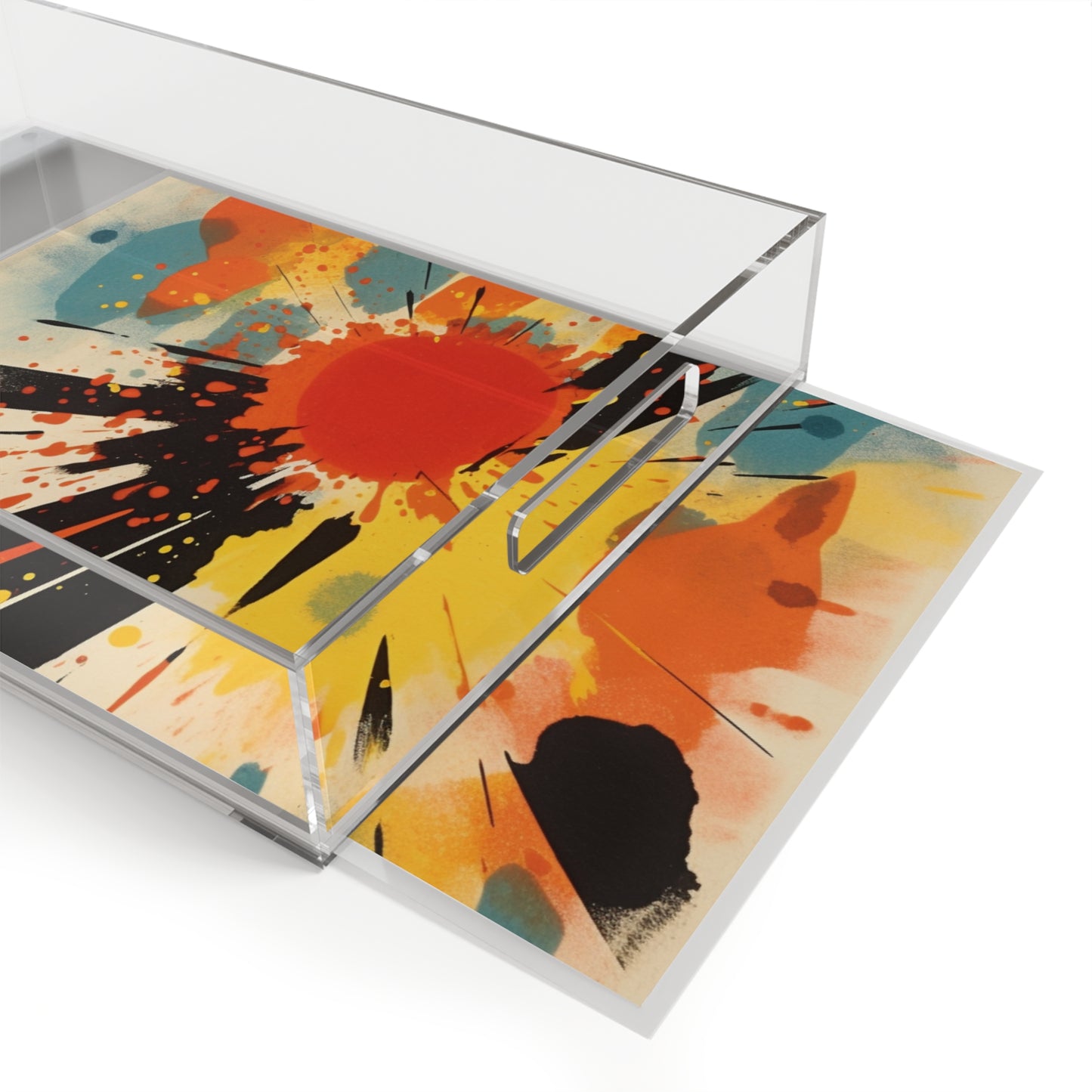 Cosmic Explosion Acrylic Serving Tray - Serve with Artistic Finesse!