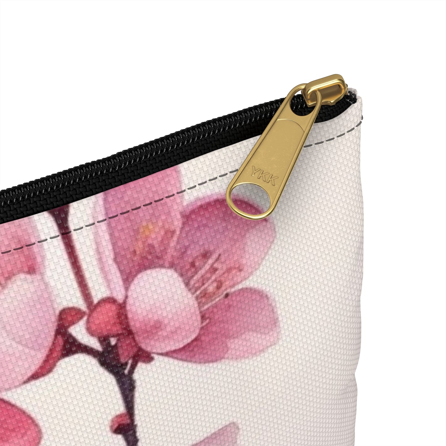 Artistic Flourish: Floral Watercolor Cherry Blossom Accessory Pouch