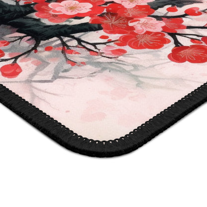 Cherry Blossom Delight: Gaming Mouse Pad Adorned with Intricate Flower Drawings and Artistry