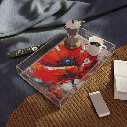 Unleash Your Creativity with Poppy Acrylic Serving Tray: A Blossoming Artistic Journey