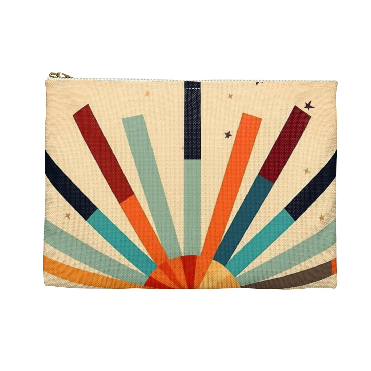 Midcentury Modern Starburst Candy Colored Accessory Pouch