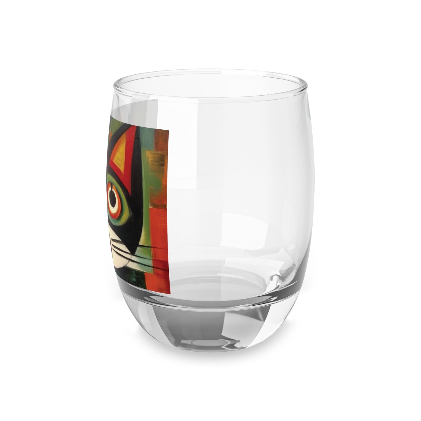 Picasso's Retro Gallery: Midcentury Modern Whiskey Glass with Vintage Fashion and Artistic Touch