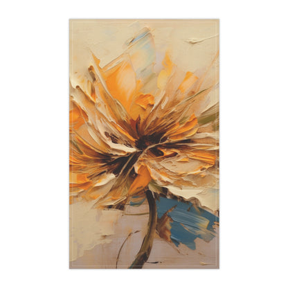 A Brush of Nature's Elegance: Kitchen Towel for Artistic Flower Lovers