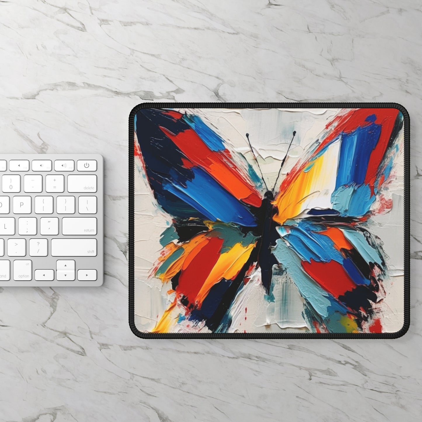 Abstract Gaming Mouse Pad for Art Lovers: Butterfly-Inspired Delight