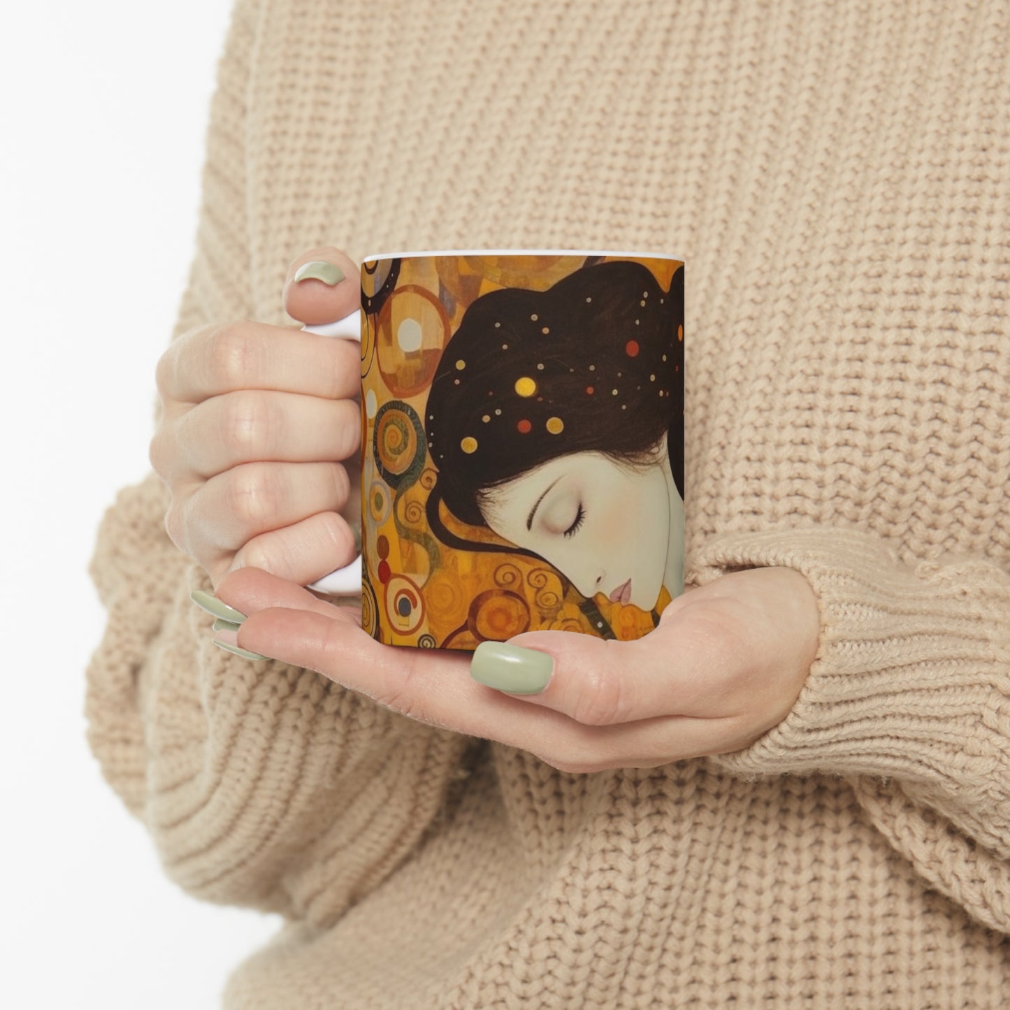 Gustav Klimt Inspired Ceramic Mug: A Tribute to the Iconic Art of the Vienna Secession