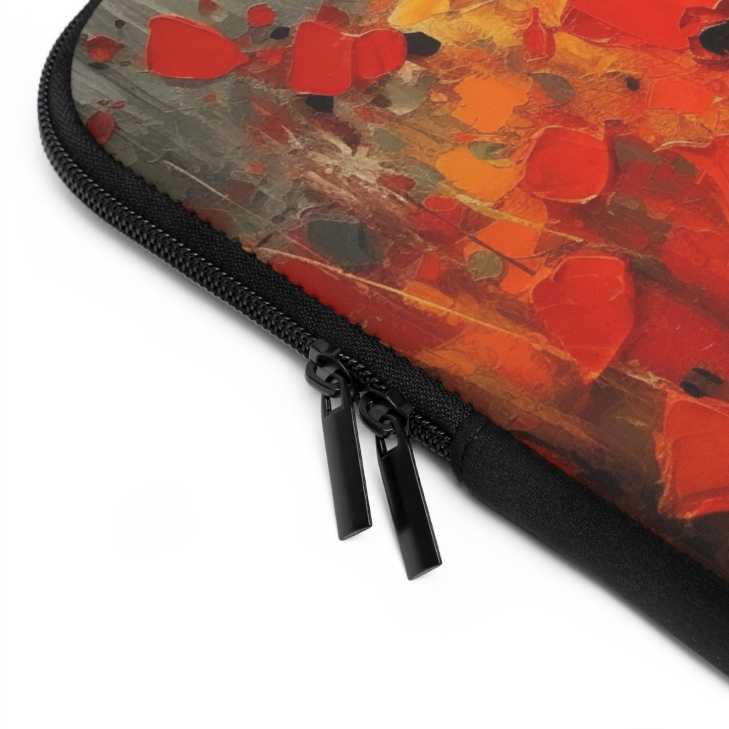 Whimsical Poppy Art on Laptop Sleeve