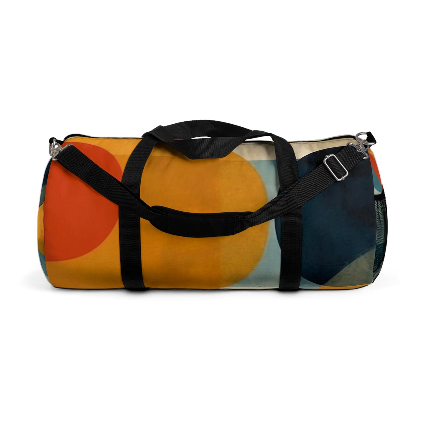 Geometric Artistic Fusion: Step into Modern Artistry with our Midcentury Modern Duffel Bag