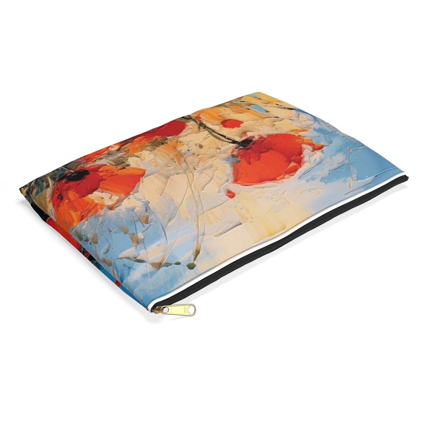 Accessory Pouch Paradise: Abstract Poppy Artwork and Flower Drawings