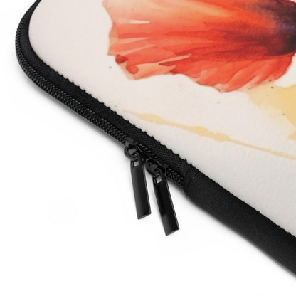 Whimsical Poppy Flower Watercolor Laptop Sleeve: An Artistic Delight