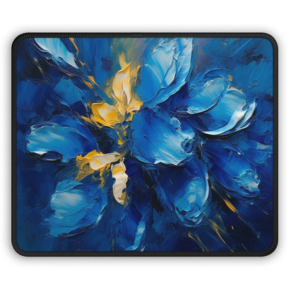 Abstract Wallpaper Gaming Mouse Pad: Immersive Floral Beauty with Blue Orchid Motif