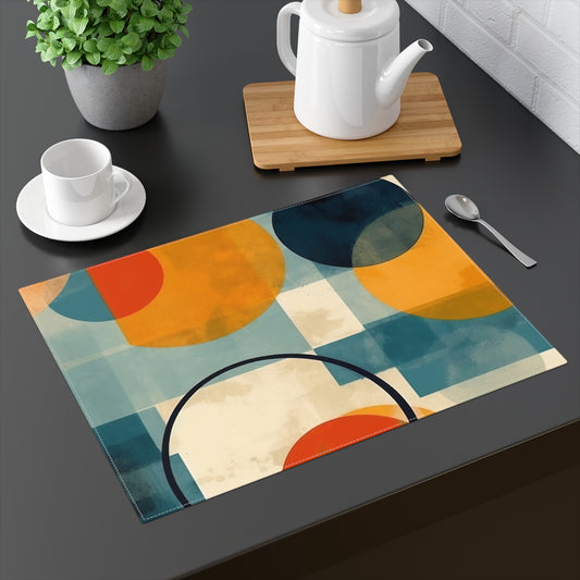 Geometric Gems: Placemat Inspired by Abstract Geometric Art