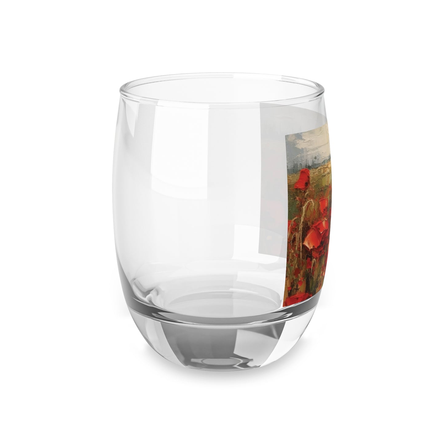 Abstract Poppy Fields: Whiskey Glass for Artistic Inspiration