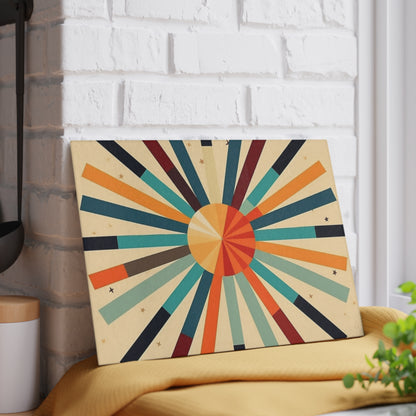 Artistic Abstractions: Starburst Glass Cutting Board for Modern Abstract Art Lovers