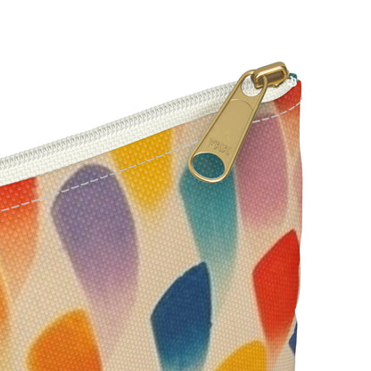 Energetic Abstraction: Colorful Shapes Accessory Pouch