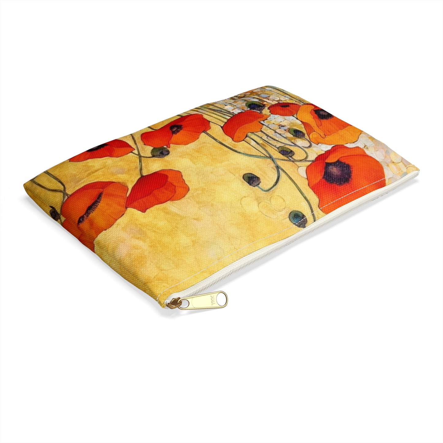 Elevate Your Style: Accessory Pouch Adorned with Gustav Klimt's Poppies