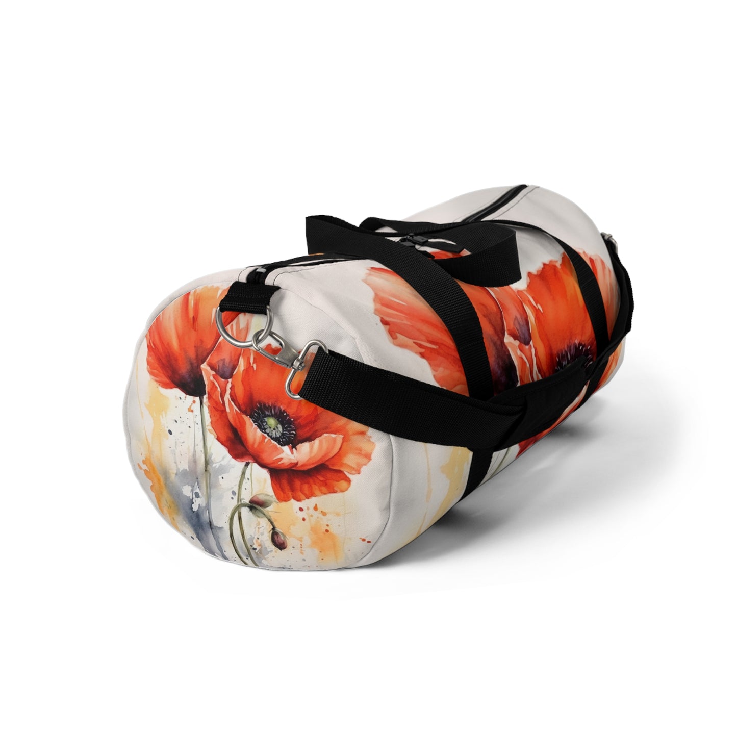 Whimsical Poppy Flower Watercolor Duffel Bag: An Artistic Delight