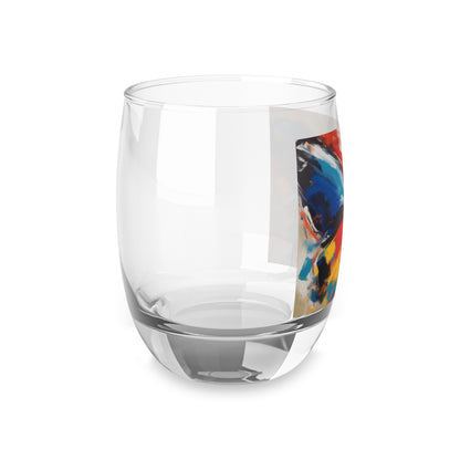 Brush Strokes of Butterfly Splendor: Whiskey Glass for Artistic Inspiration