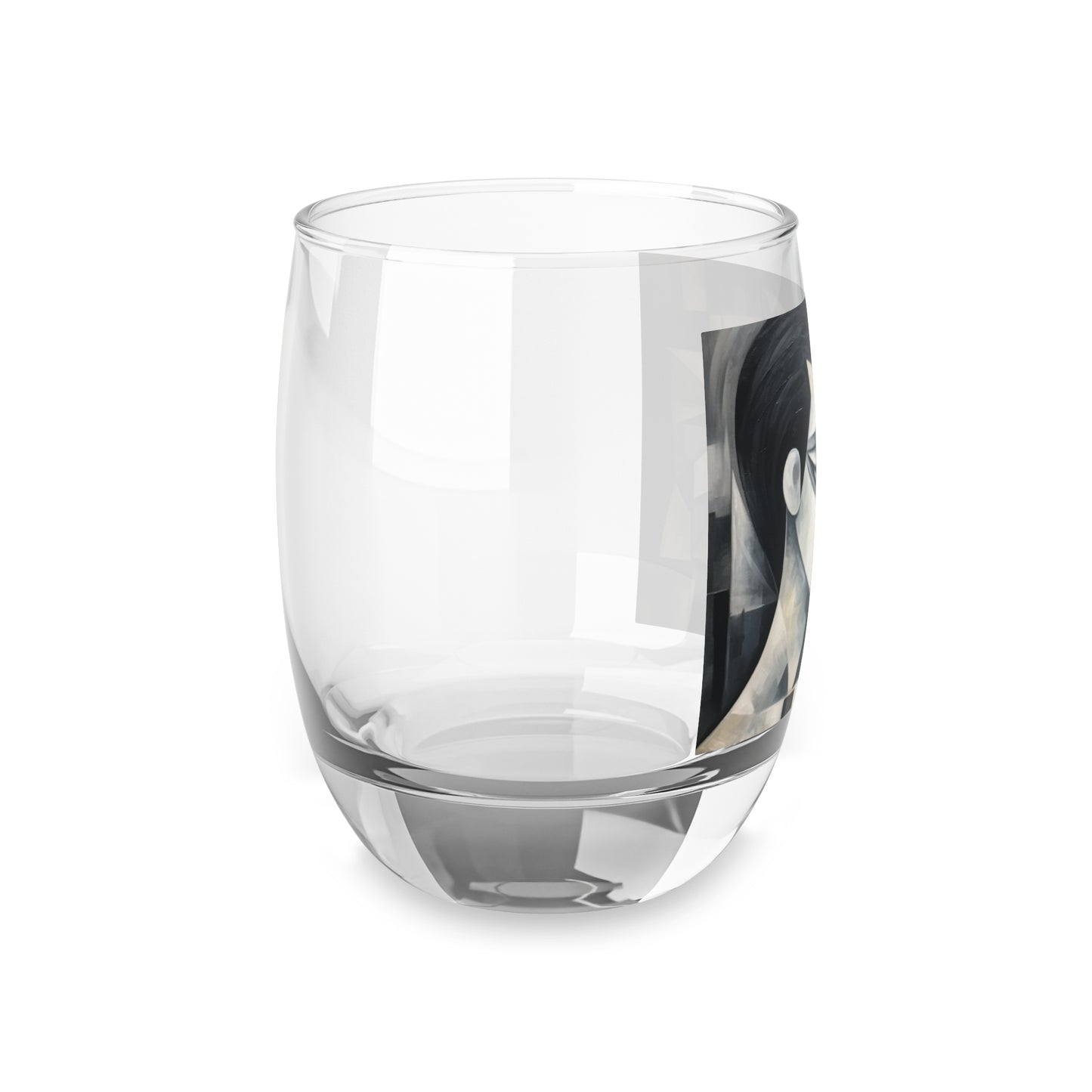 Whiskey Glass with Cubist Art: Sip with Artistic Finesse and Abstract Flair