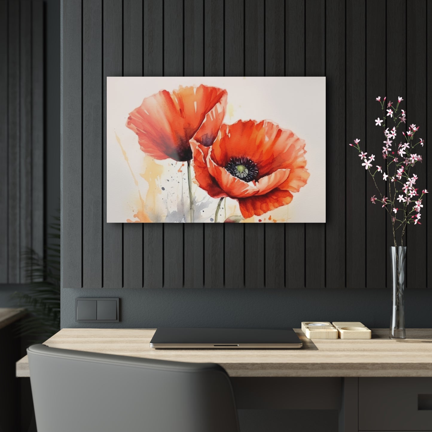 Whimsical Poppy Flower Watercolor Acrylic Prints: An Artistic Delight