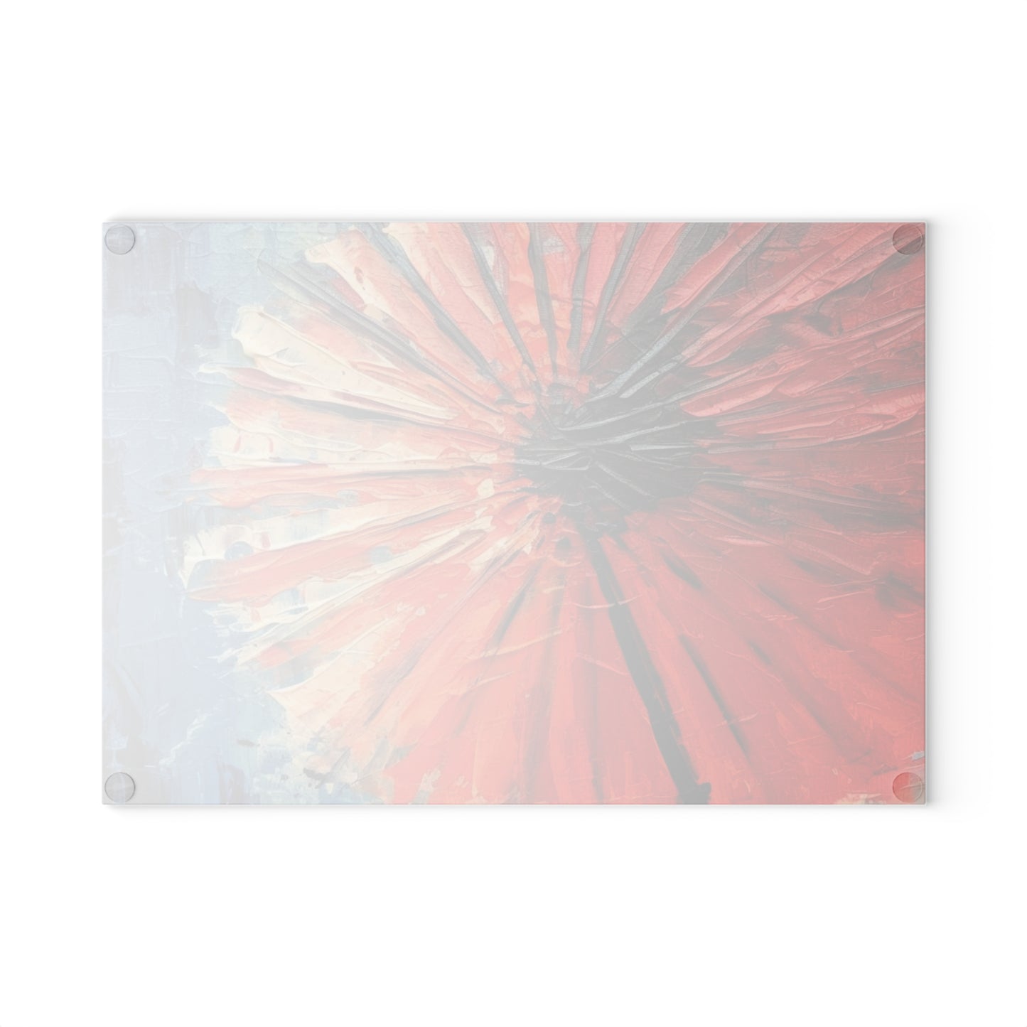 Umbrella Painting Glass Cutting Board: Channel Your Inner Artist with Abstract Oil Paint