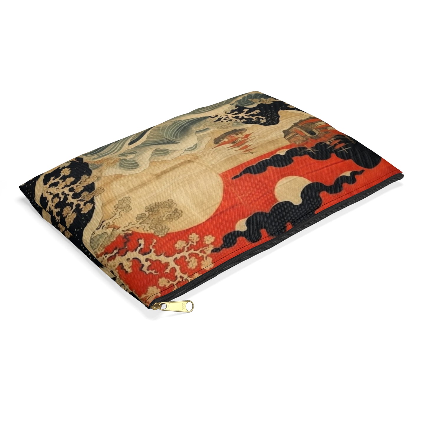 Artistic Fusion - Where Japanese Tapestry Meets the Perfect Accessory Pouch