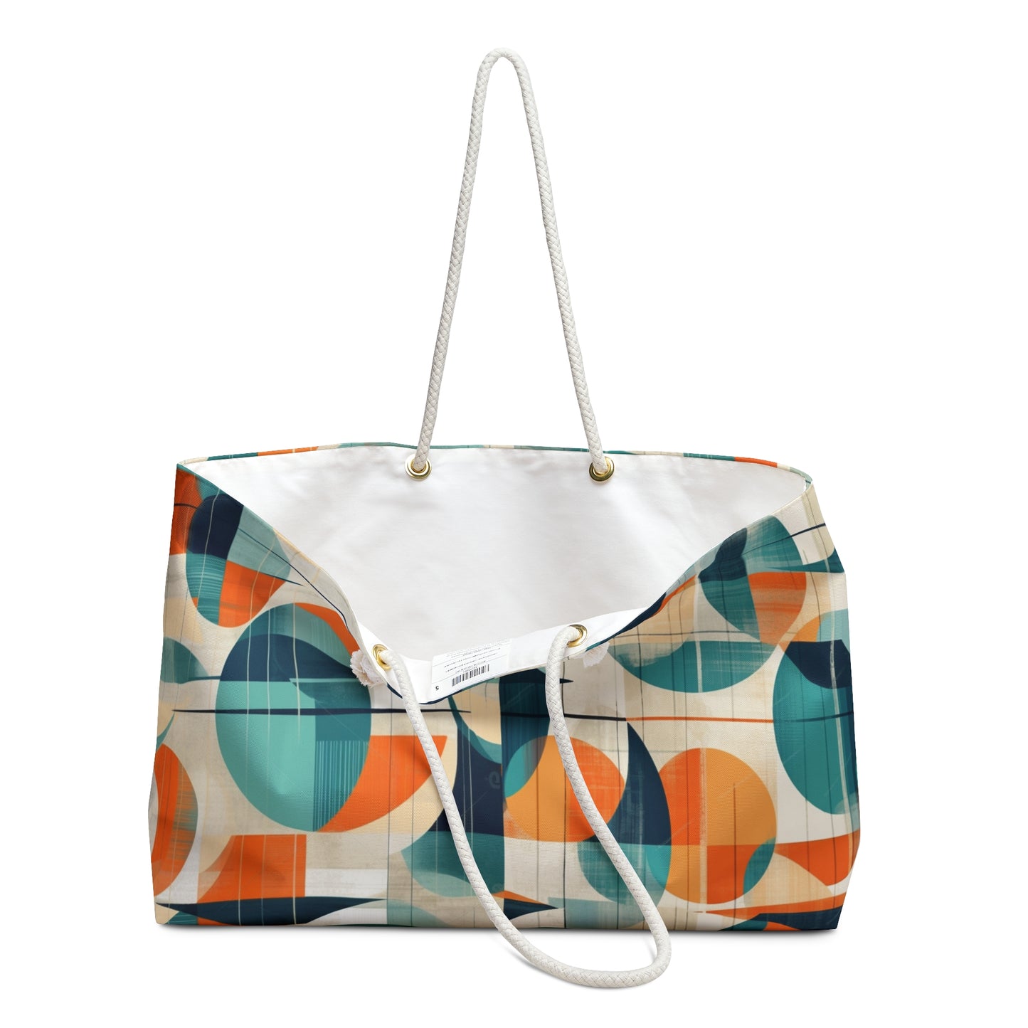 Modern Abstract Fusion: Weekender Bag with Midcentury Design