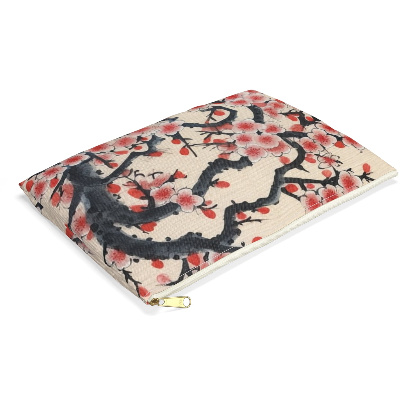 Enchanting Petal Symphony: Accessory Pouch Celebrating Cherry Blossom Tree Drawings