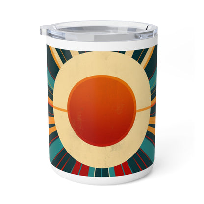 Minimalist Sunshine: Midcentury Modern Sun Insulated Coffee Mug