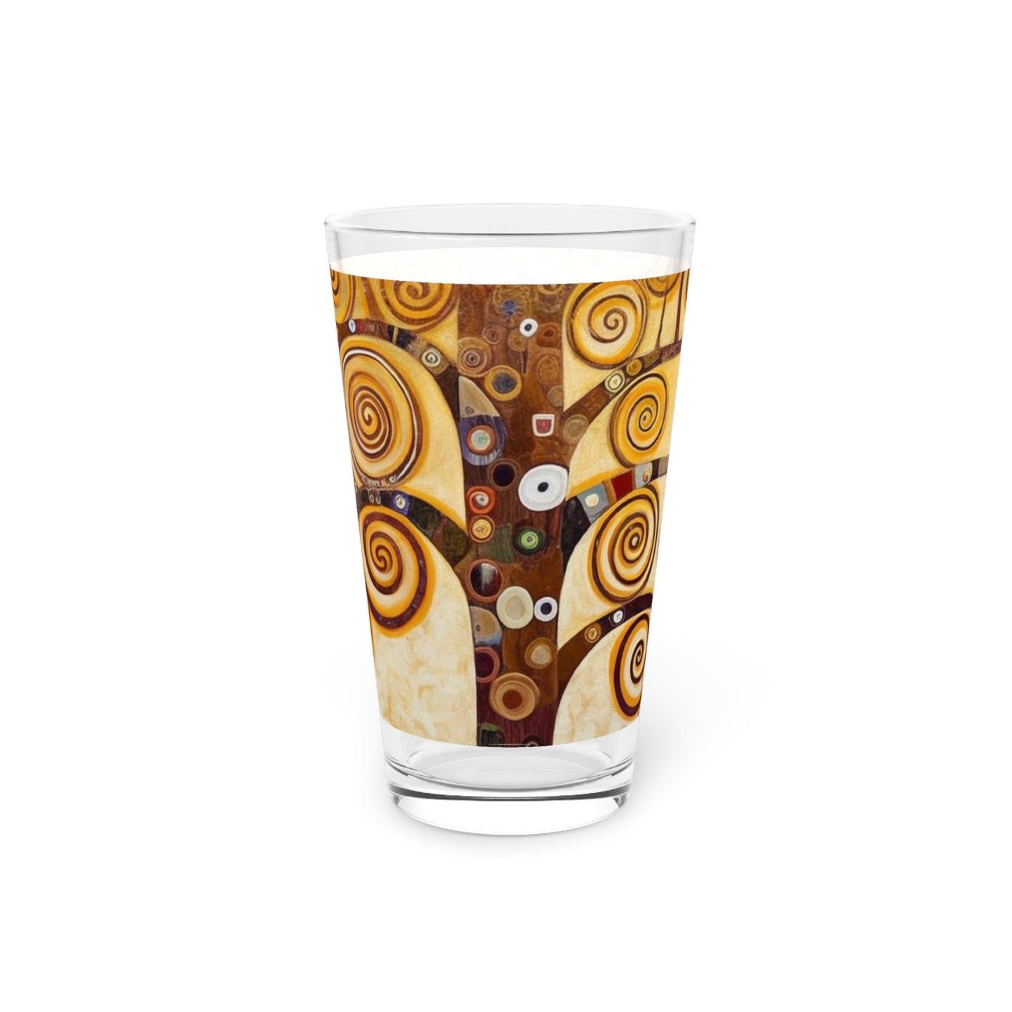 Captivating Artistry: The Tree of Life Pint Glass, Inspired by Gustav Klimt's Timeless Masterpiece