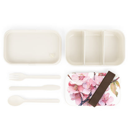 Whimsical Delight: Watercolor Cherry Blossom Tree Bento Box