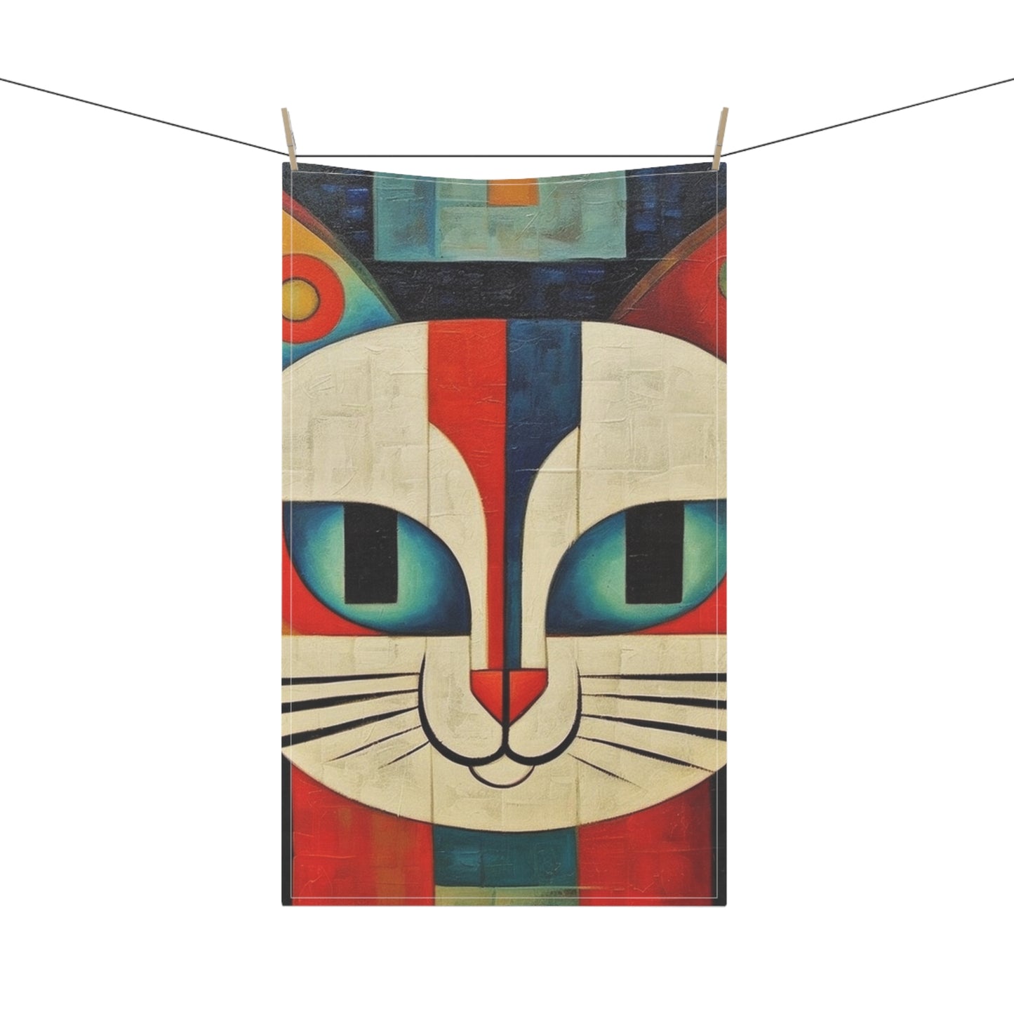 Artistic Vintage Vibes: Picasso-Inspired Midcentury Modern Kitchen Towel for Retro Fashion