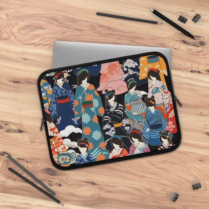 Kimono Dreams Laptop Sleeve: Experience Japanese Elegance