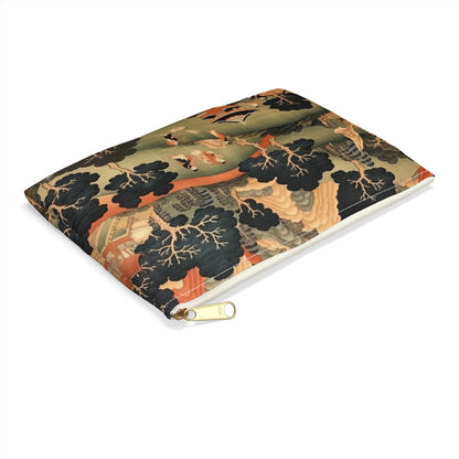 Tapestry Treasures: Japanese-inspired Accessory Pouch for Art Lovers