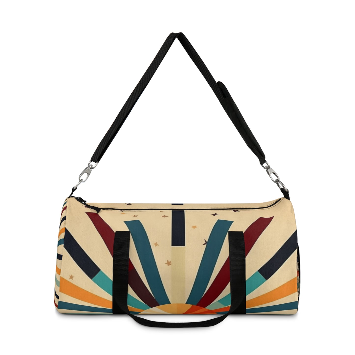 Vintage Fashion Revival: Step back in Time with our Starburst Candy Colored Duffel Bag