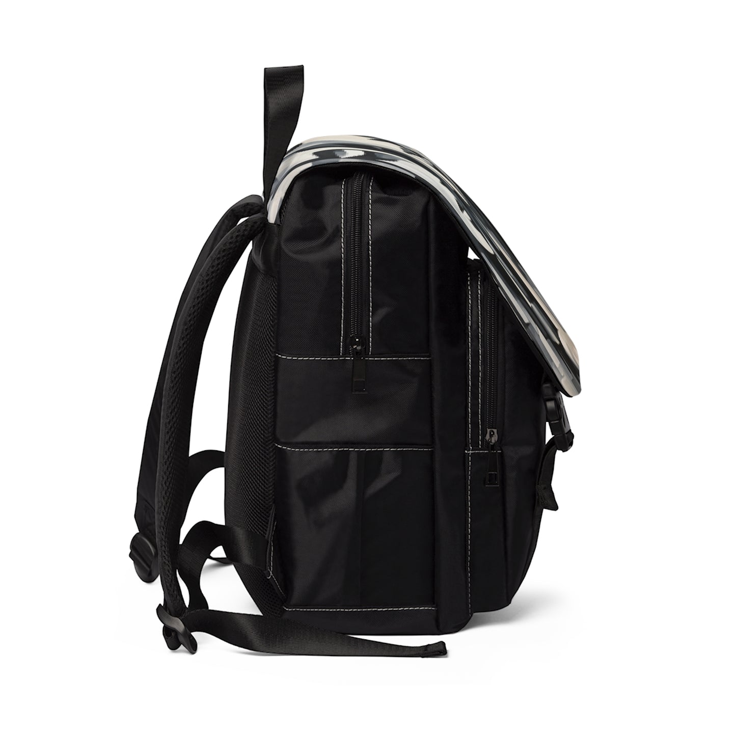 Abstract Oil Paint Unisex Casual Shoulder Backpack: Cubist Artistry in a Portable Masterpiece