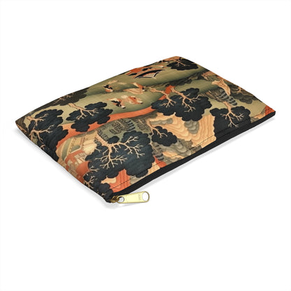 Tapestry Treasures: Japanese-inspired Accessory Pouch for Art Lovers