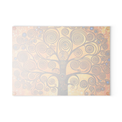 The Tree of Life Glass Cutting Board: A Modern Art Tribute to Gustav Klimt