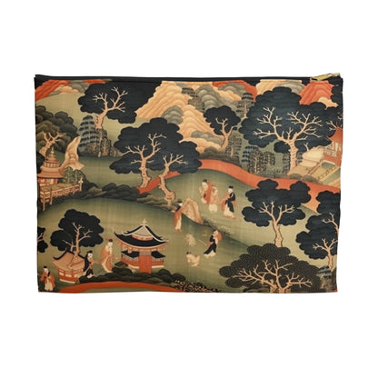 Tapestry Treasures: Japanese-inspired Accessory Pouch for Art Lovers