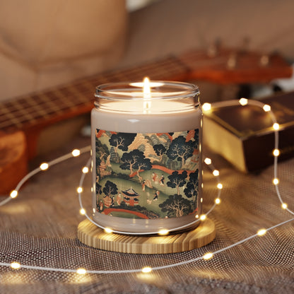 Tapestry Treasures: Japanese-inspired Scented Soy Candle for Art Lovers