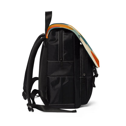 Unisex Casual Shoulder Backpack: Geometric Patterns Adding Artistic Edge