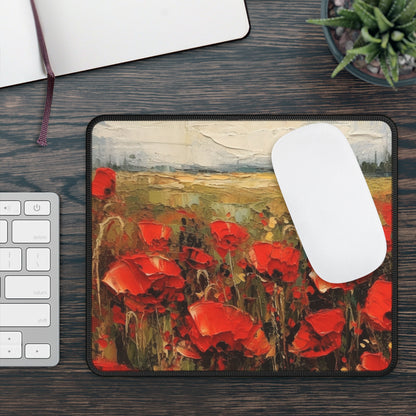 Abstract Poppy Fields: Gaming Mouse Pad for Artistic Inspiration