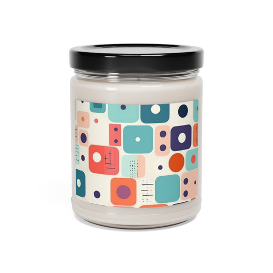 Retro Chic: Atomic Age-Inspired Scented Soy Candle with Midcentury Modern Design and 1960s Fashion