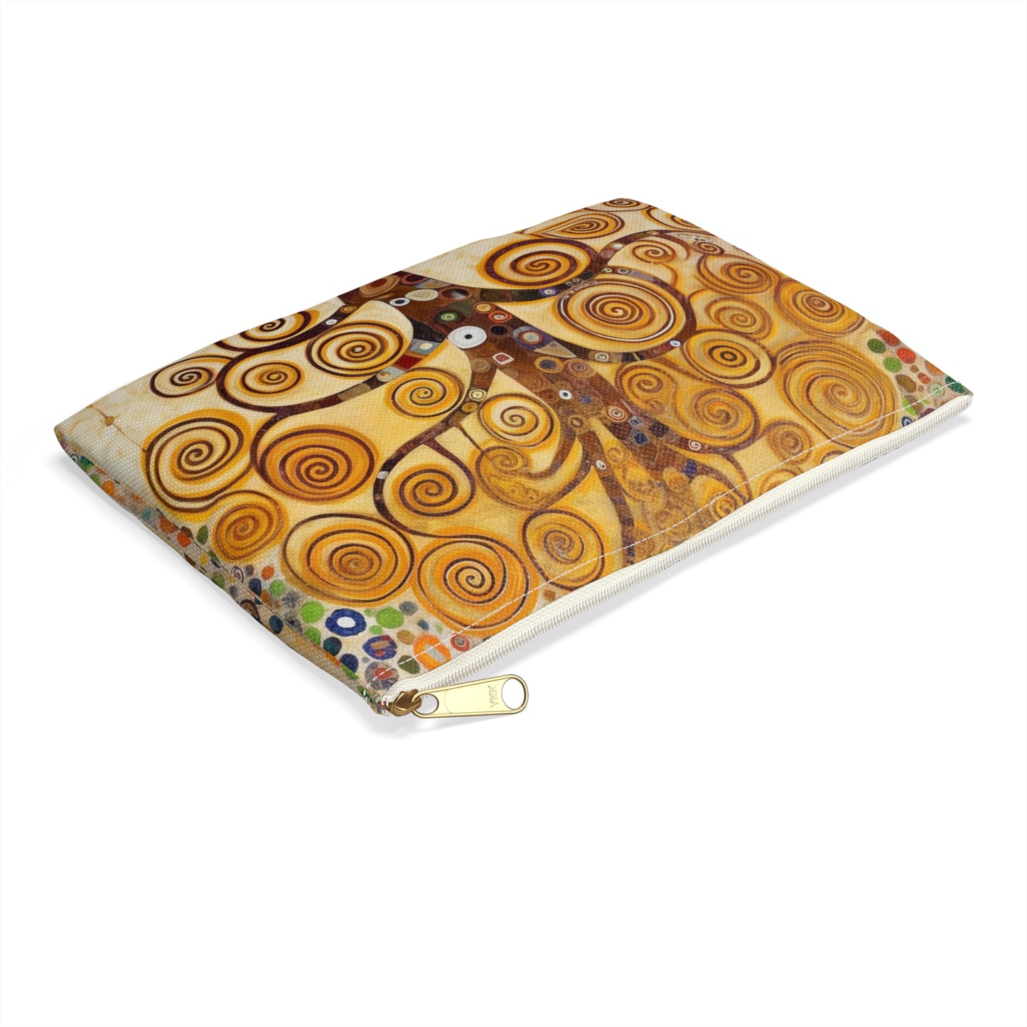 Captivating Artistry: The Tree of Life Accessory Pouch, Inspired by Gustav Klimt's Timeless Masterpiece