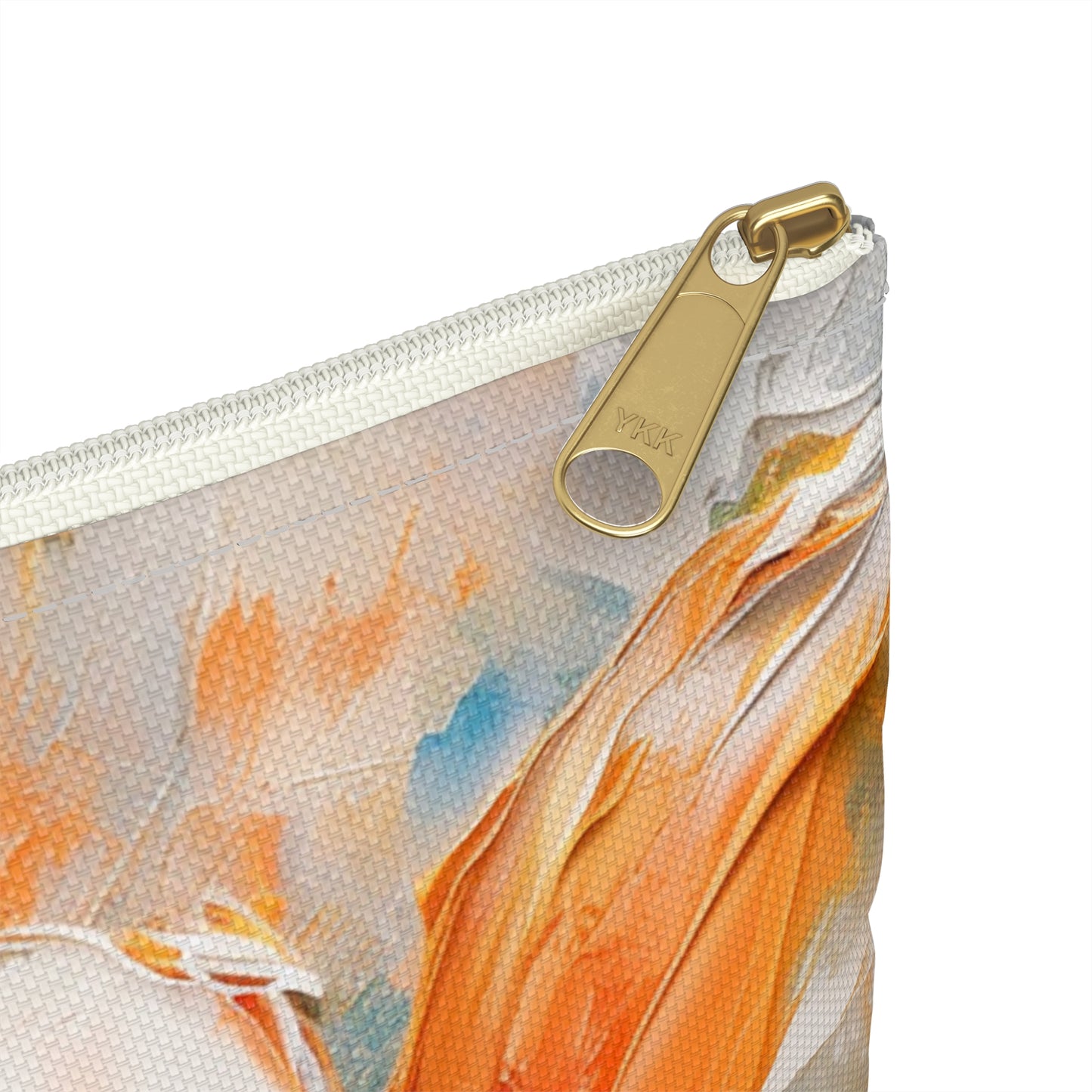 Accessory Pouch with Vibrant Orange Tulip: Embrace the Beauty of Nature