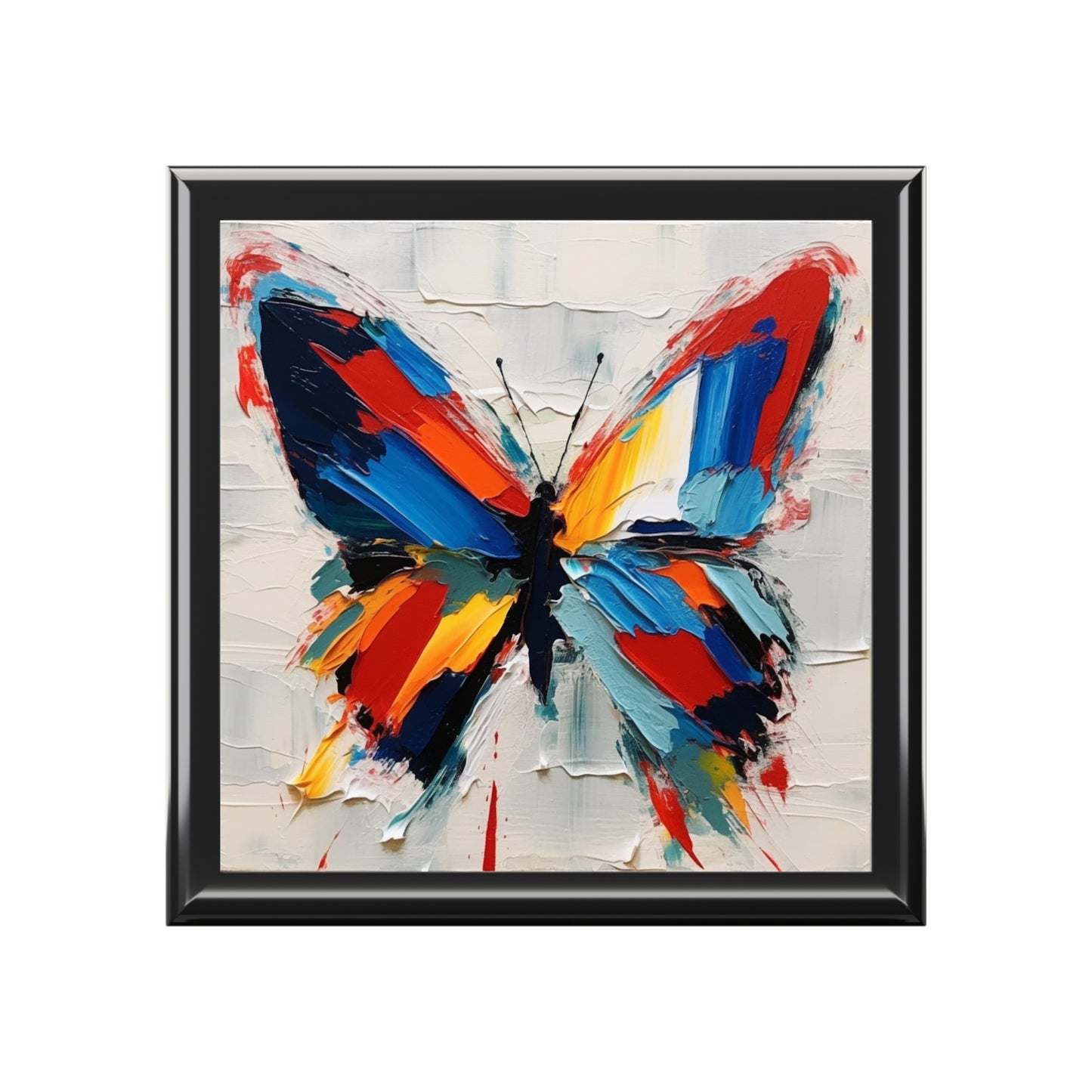 Abstract Jewelry Box for Art Lovers: Butterfly-Inspired Delight