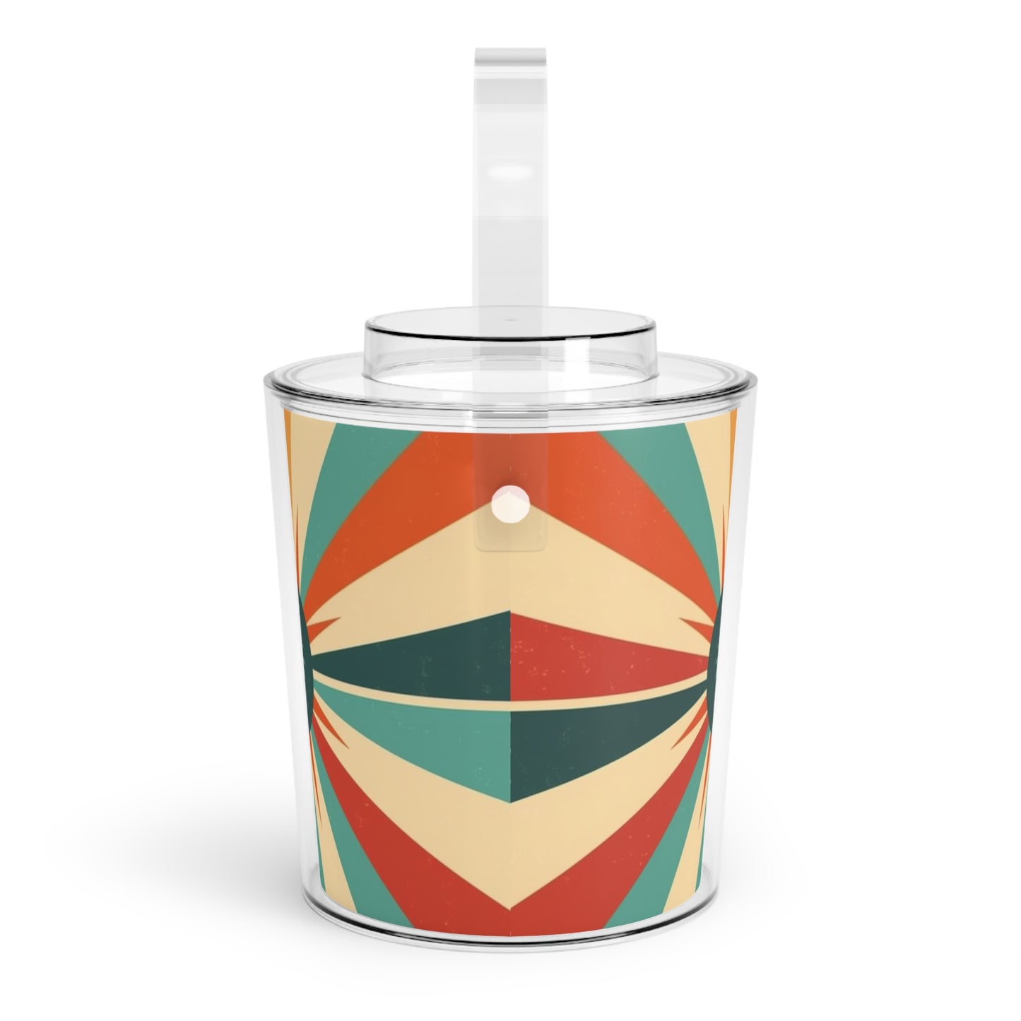 Vintage Fashion Inspiration: Starburst Candy Colored Ice Bucket with Tongs with 1950s and 1960s Flair